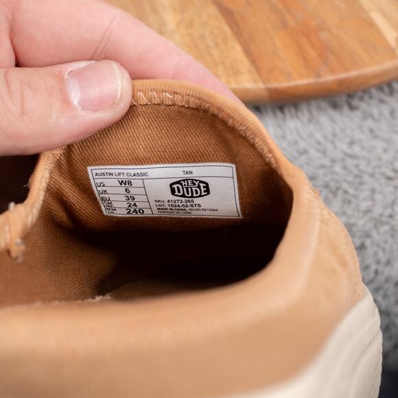 Hey Dude Women's Size 8 Austin Lift Classic Shoes - Brown - Picture 6 of 7